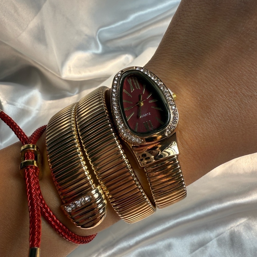 Serpenti serpent Gold and wine red Women's  Watch - Picture 8 of 8
